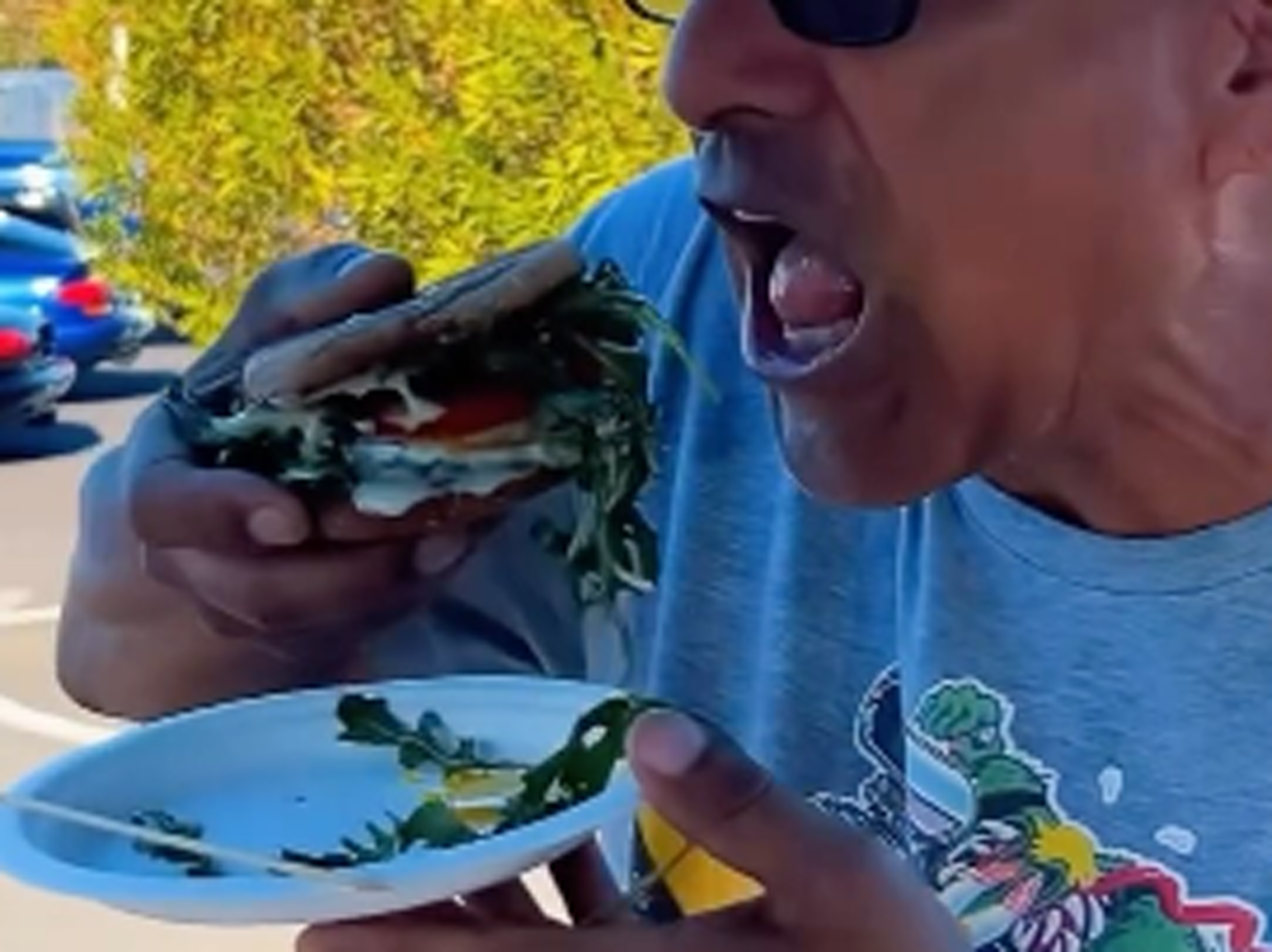 Customer eating